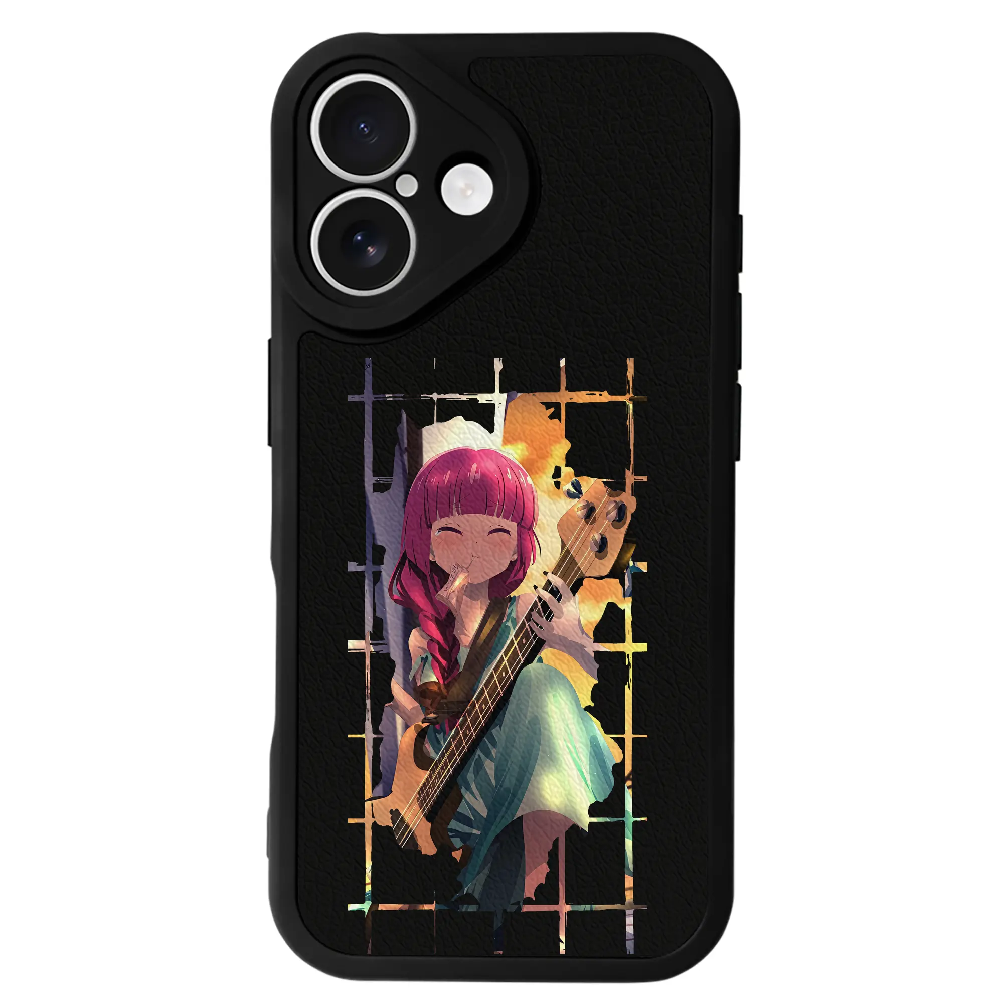 ぼっちざろっく！ グッズ,廣井きくり - IPhone 16シリーズ対応 ・ シリコンスマホケース ・ レザー調 ・ 高精度フィット ・ 耐衝撃 ・ ワイヤレス充電対応 ・ 精密カット